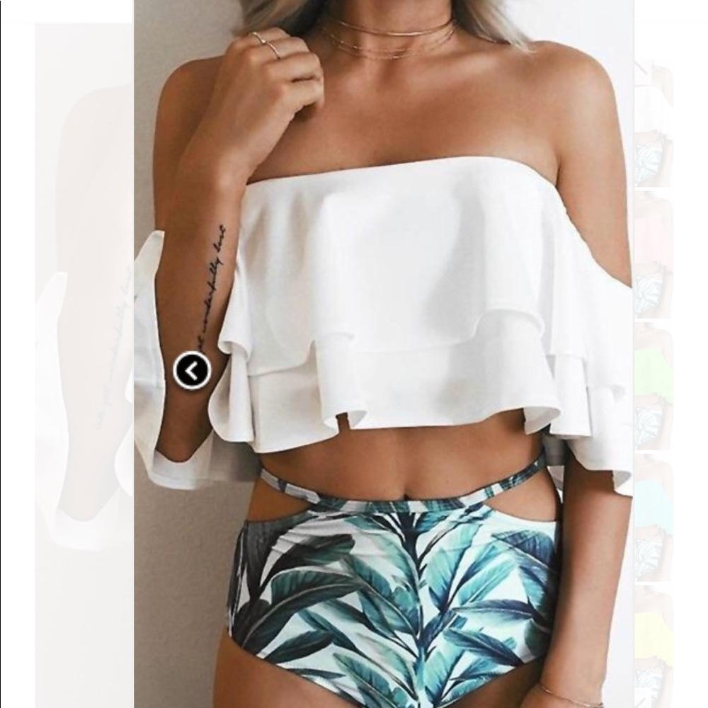 NWOT VENIDRESS off the shoulder bikini set